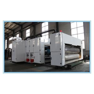 PLC Pizza Box Flexo Printing Slotting Machine 240mm Slot Depth