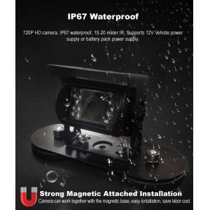 Max 512GB Storage 7 Inch TFT LCD Car Monitor With 4 Camera Backup System