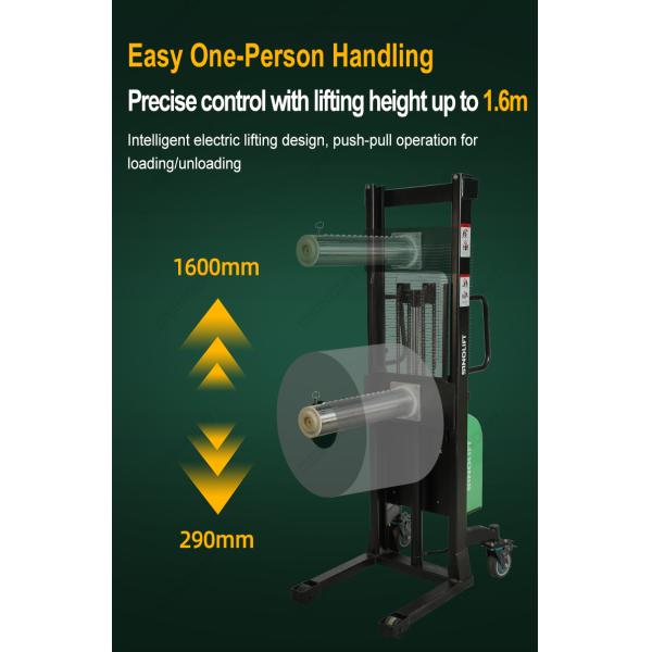 Sinolift ND series intelligent Single-Arm compact electric reel stacker for film & paper rolls