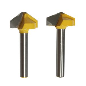 1/4 6 Shank Carbide 90 Degree ACM ACP Cutting Tools V Groove Router Bit for