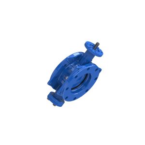 Double Eccentric Butterfly Valve Dovetail Blue Rubber Seal Low Operating Torque