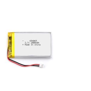 High Discharge Lipo Battery Pack , 654065 3.7v 2000mAh 7.4Wh Lithium Polymer