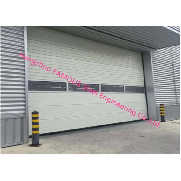 PU Foaming Automatic Handle Industrial Garage Doors EPS Sandwich Panel Sliding