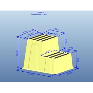 XLS Plastic Heavy Duty Safety Two Step Step Stool