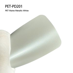 China PET-PD201 PET Metallic White Car Matte Wrap Film Vinyl PPF on sale