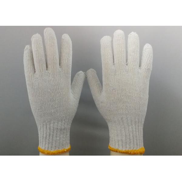 Quality Bleached White Cotton Knitted Gloves 7 Gauge Easy Movement ISO9001 Certificated wholesale