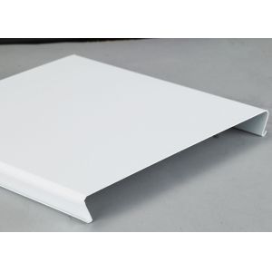 Plain Beveled Edge Decorative Aluminium Strip Ceiling Windproof Ceiling for