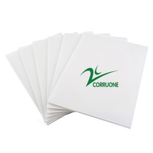 Flame Retardant White Coroplast Board Glossy Lamination