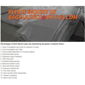 4mil 20yard open top drawstring dumpster container liners,Drawstring Dumpster