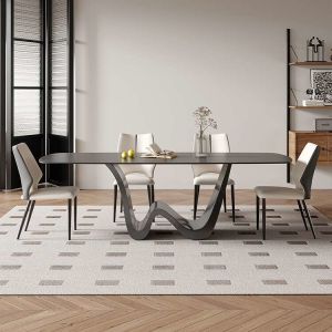 Sintered Stone Table Top Stainless Steel Dining Table With Chairs