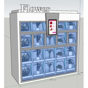 Metro Station Floral Bouquet Vending Machine QR Code Login