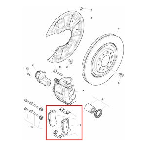 For Bentley Mulsanne (2011+) Rear Brake Pad Kit + FREE SENSOR OEM 3Y0698451