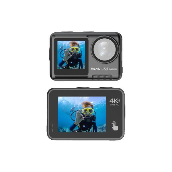 4K Ultra HD Action Camera with 2 Displays 5 Meters Body Waterproof WiFi Sports