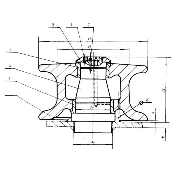 GB/T 10105 Casting Steel Marine Roller Button Ship Mooring Equipment