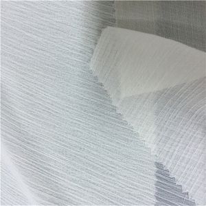 CRINKLE CHIFFON White Polyester Fabric , Washable 100 Percent Polyester Fabric