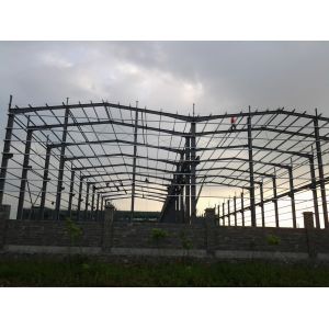 Low cost steel structure warehouses with middle column design