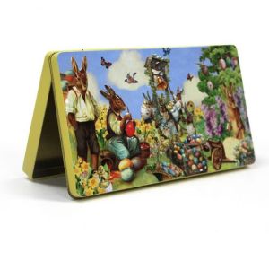 Wholesale Easter rectangular tin box for chocolates