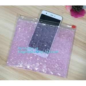 Air Bubble Bag with Slider Zipper, Pink Bubble Bag, Custom Printed Slider k