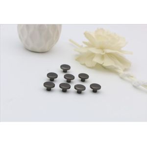 Hot sale garment accessories matte gunmetal color 10.1 mm flat round shape metal