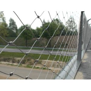 Durable Stainless Steel Cable Mesh , Flexible Wire Mesh For Balustrade Railing