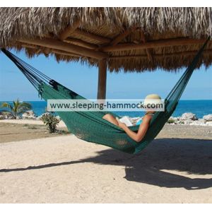 Big Pool Foldable Green Thick String Mayan Hammock Hand Woven With Stand 55 X 84