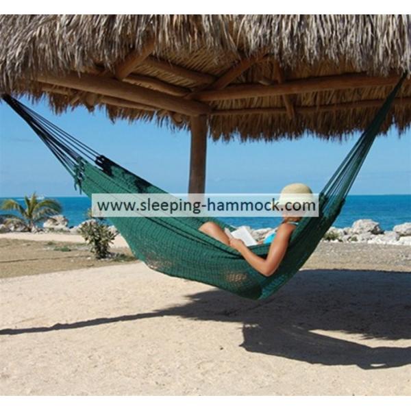 Big Pool Foldable Green Thick String Mayan Hammock Hand Woven With Stand 55 X 84