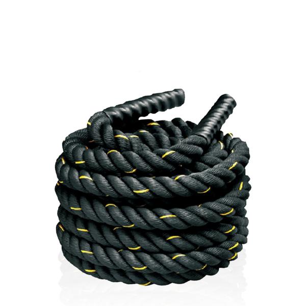 Black / Yellow / Red Elastic Battle Power Rope 50mm PET Rope
