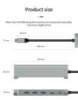 Multi Function 6 In 1 Usb Hub Adapter For MacBook Pro Windows Laptops