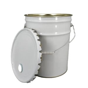 Rust Proof Metal Paint Tinplate Pail With Removable Lid 10-50L