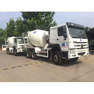 6x4 8M3 Concrete Mixer Tank Truck Sinotruk Howo7 White Color Hw76 Cabin