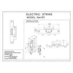 130NO Electric Strike Door Lock Door Access Control System New Fail-safe fail