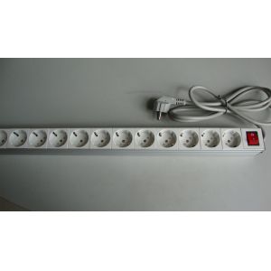 Eurpean Multiple Socket Power Strip Bar With Extension Cord / E&F Joint Plug 12