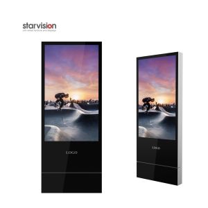 China 75 Inch Advertising Digital Signage Totem Free Standing Aluminum Profile For Airport on sale