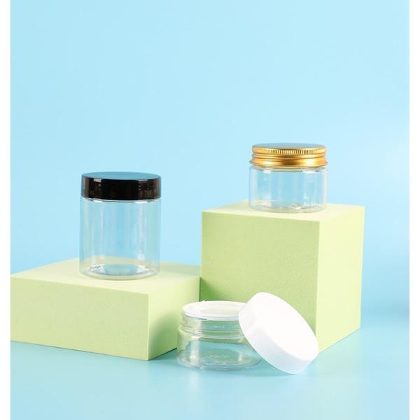 Customized Plastic Jar Container With Printed Logo