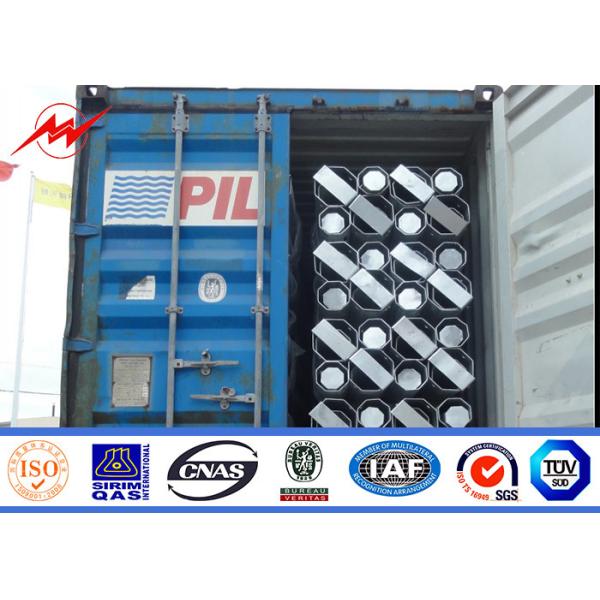 Quality Low Voltage 33kv Power Transmission Poles , Anti Rust Galvanised Steel Poles wholesale