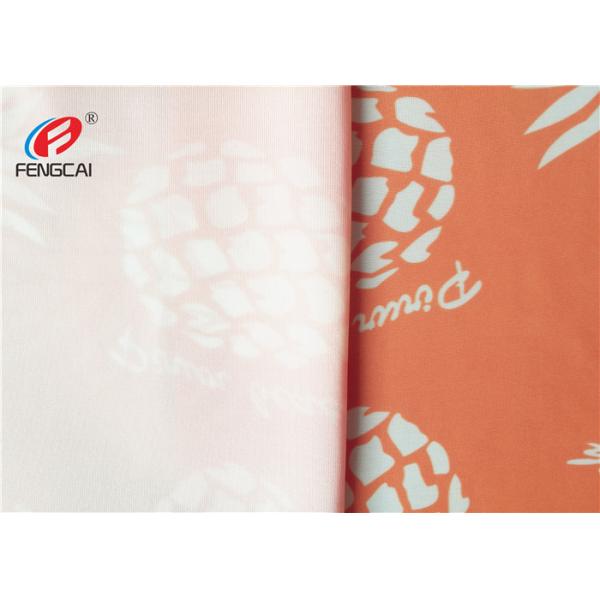 Pineapple Printed 95% Polyester 5% Spandex Fabric , Swimwear Lycra Knitted Fabric