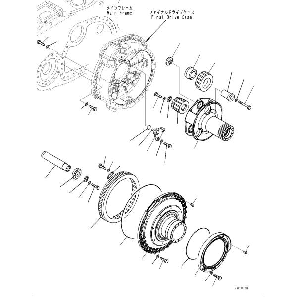 Quality 17M-27-00410 17M-27-00252 17M-27-00251 For Komatsu Bulldozer D275A-5R Travel Assembly Final Drive Travel Motor Original wholesale