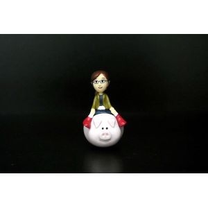 Cheap Pinky Color Pig Plastic Toy Figures for Collection OEM / ODM acceptable for sale