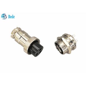 Zinc Alloy Gx20 Connector Rear Mounting Connector For Industrial Control Panel