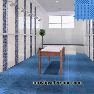 E Friendly PVC Interlocking Floor Tiles Anti Slip PVC Floor Mat 25*25