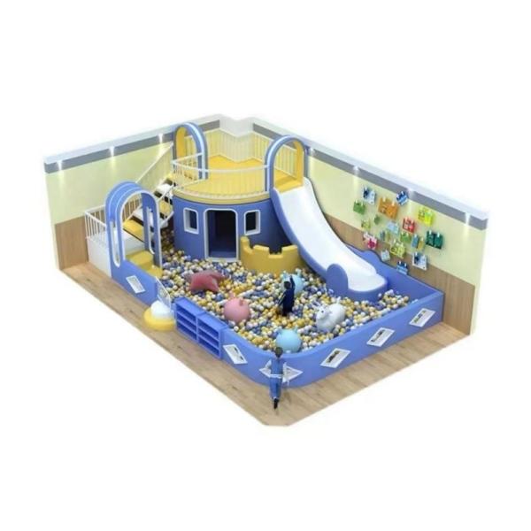 Indoor Play Center with Slide Ball Pit Balls and Customizable Allowable