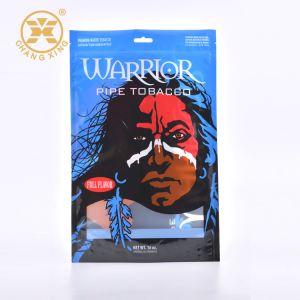 Custom Printing Empty Tobacco Packaging Pouch With Zipper