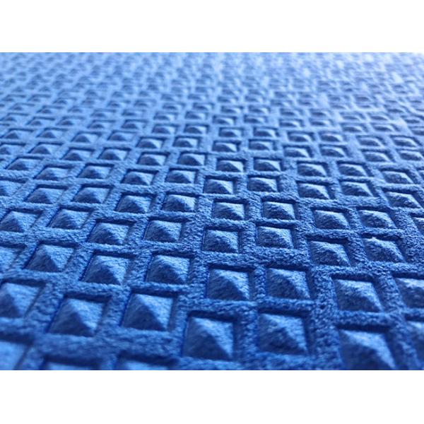 200GSM Embossed Velvet Fabric / Sofa Polyester Velvet Upholstery Fabric Prussian Blue
