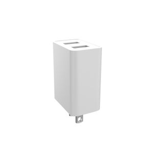 Fixed Plug ETL 5V2.4A Dual USB US Travel Charger