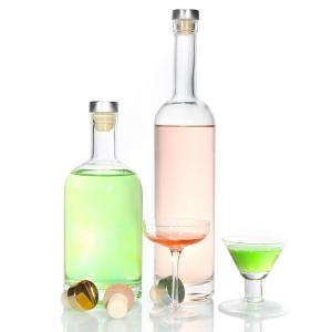 Cheap 50ml Flint Glass Cocktail Bottles Custom Printed For Liquor for sale