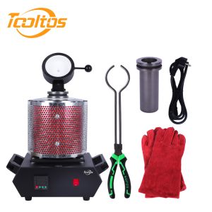 Tooltos 1800W Digital Protective Grid Automatic Gold Electric Melting Furnace