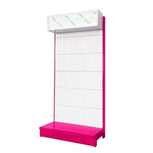 Factory Custom Size Color green super market display racks sided steel modern