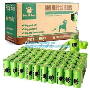 China PE Compostable dog poop bag/ pet waste Bags, Leak Proof Dog Waste Poop Bags, Environment Friendly Compostable Dog Pet Po on sale