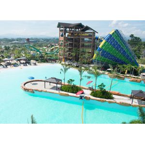 Hurricane Water Slide , Adventure World Tornado Slide 3.2 - 18M Slide Diameter