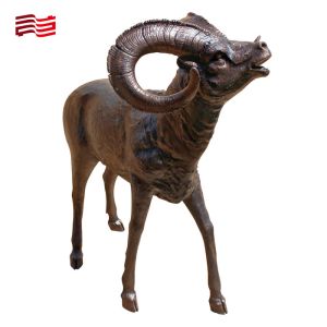 Cheap Modernistic Style Custom Color Bronze Bighorn Sheep Garden Sculpture for Outdoor Decor for sale